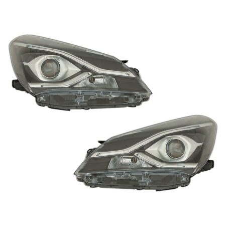 Coppia Fari Anteriori Destro + Sinistro Toyota Yaris 2017-2019 – C/Lenticolare C/Luce Diurna A Led, originale 811300DK10