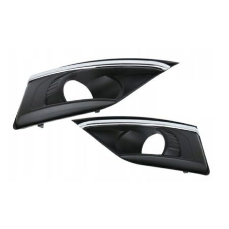 Kit Griglie Paraurti Anteriore Citroen C4 Grand Picasso dal 2007 con Foro Fendinebbia e Modanatura Cromata