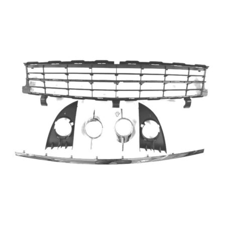 Kit Griglie Paraurti Anteriore Inferiore Renault Scenic dal 2006 al 2009 con Modanatura Cromata, originale 7701477302