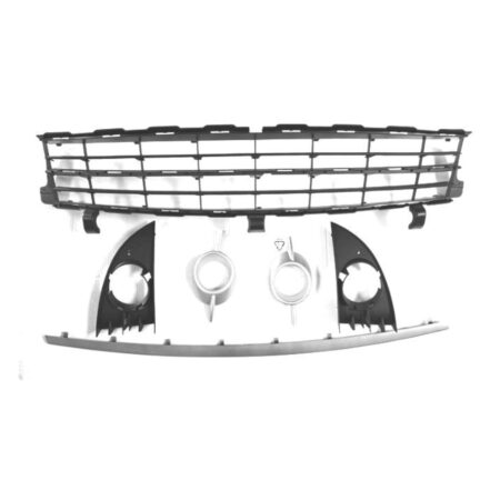 Stoßstangengrill-Set Vorne Unten Renault Scenic 2006–2009 mit Zierleiste Grau