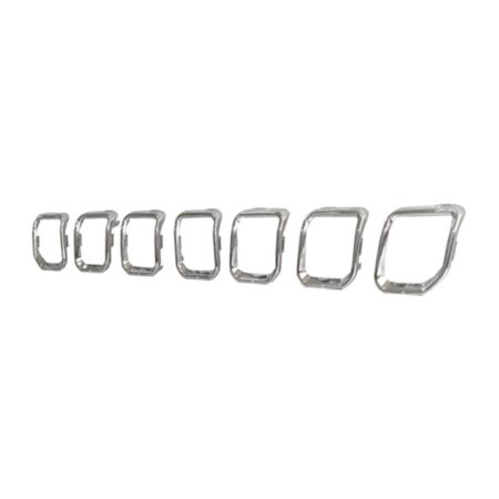Kit Modanature Griglie Jeep Compass dal 2021 Cromata, originale 68607802AA, 735734356