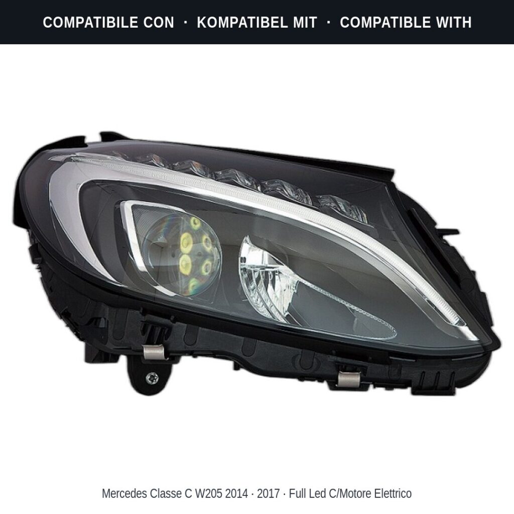 Fari compatibili con Kit Staffe Supporti Faro Anteriore Destro Mercedes Classe C C/A205 2016-2018 – 3 Pezzi