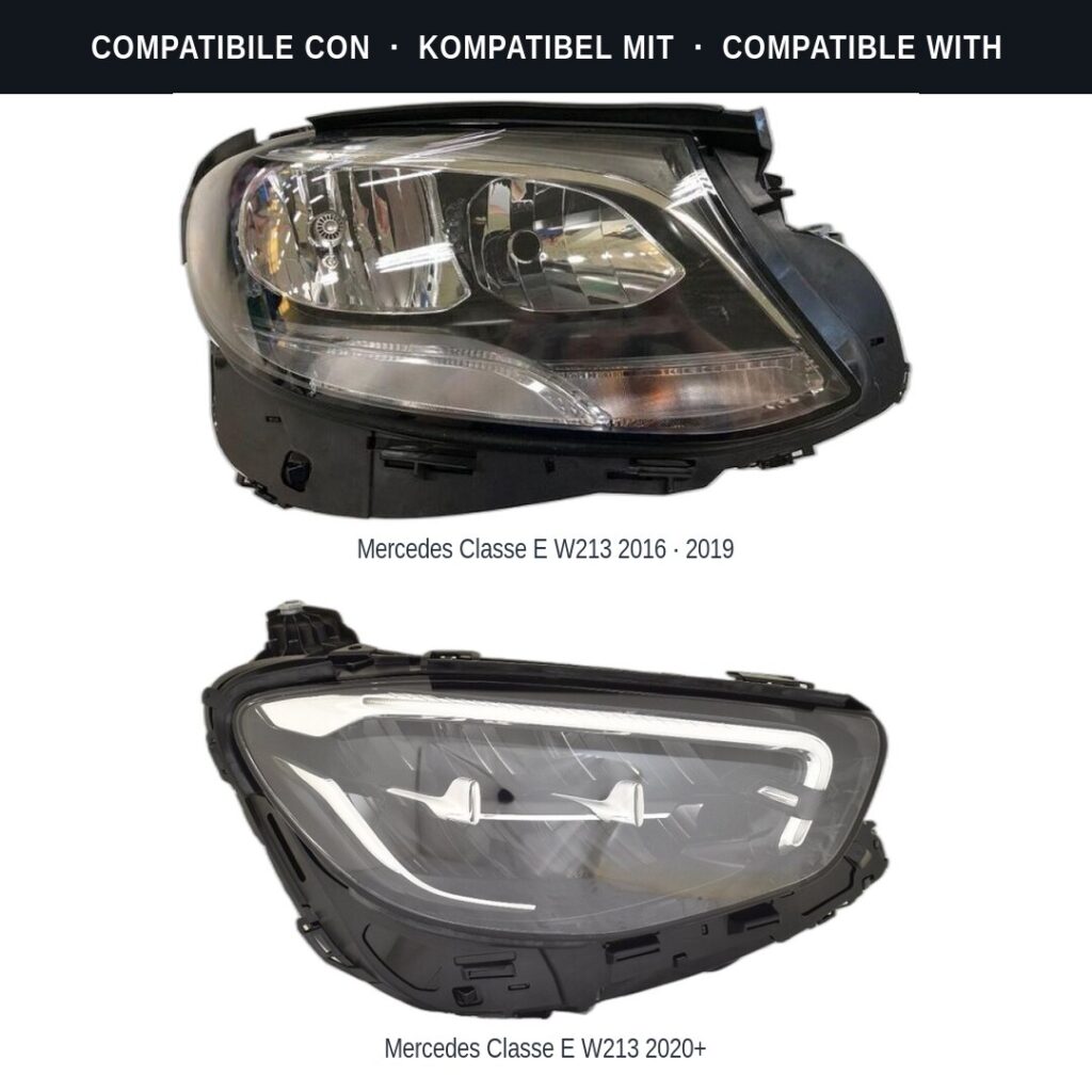 Fari compatibili con Kit Staffe Supporti Faro Anteriore Destro Mercedes Classe E W/S213 2016-2023 – 3 Pezzi