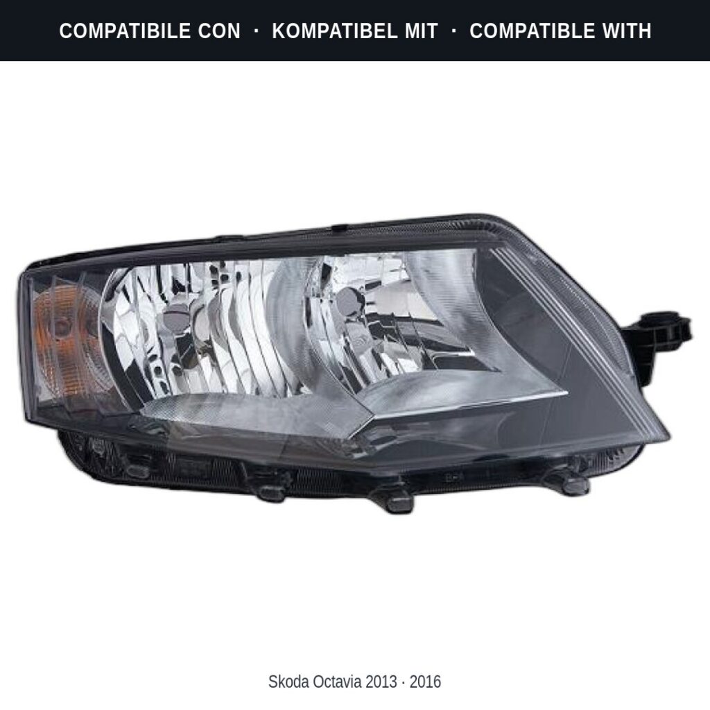 Fari compatibili con Kit Staffe Supporti Faro Anteriore Destro Skoda Octavia 2013-2017 – 3 Pezzi