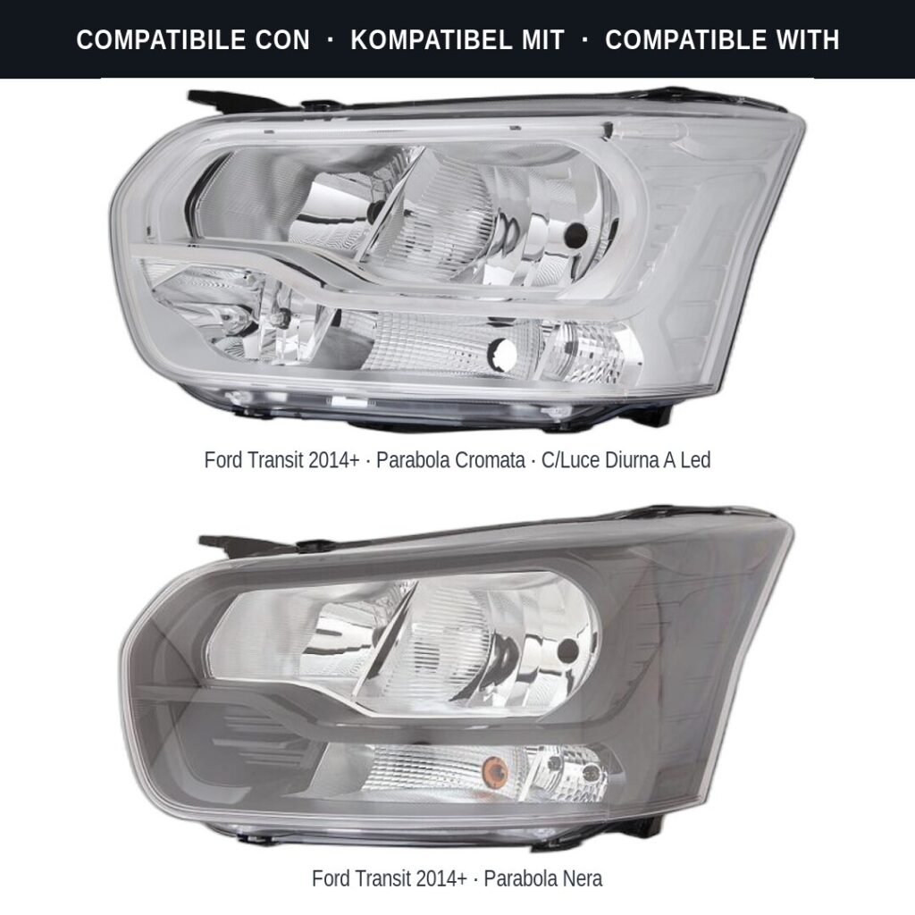 Scheinwerfer compatibili con Kit Staffe Supporti Faro Vorne Sinistro Ford Transit 2014-2019 – 2 Pezzi