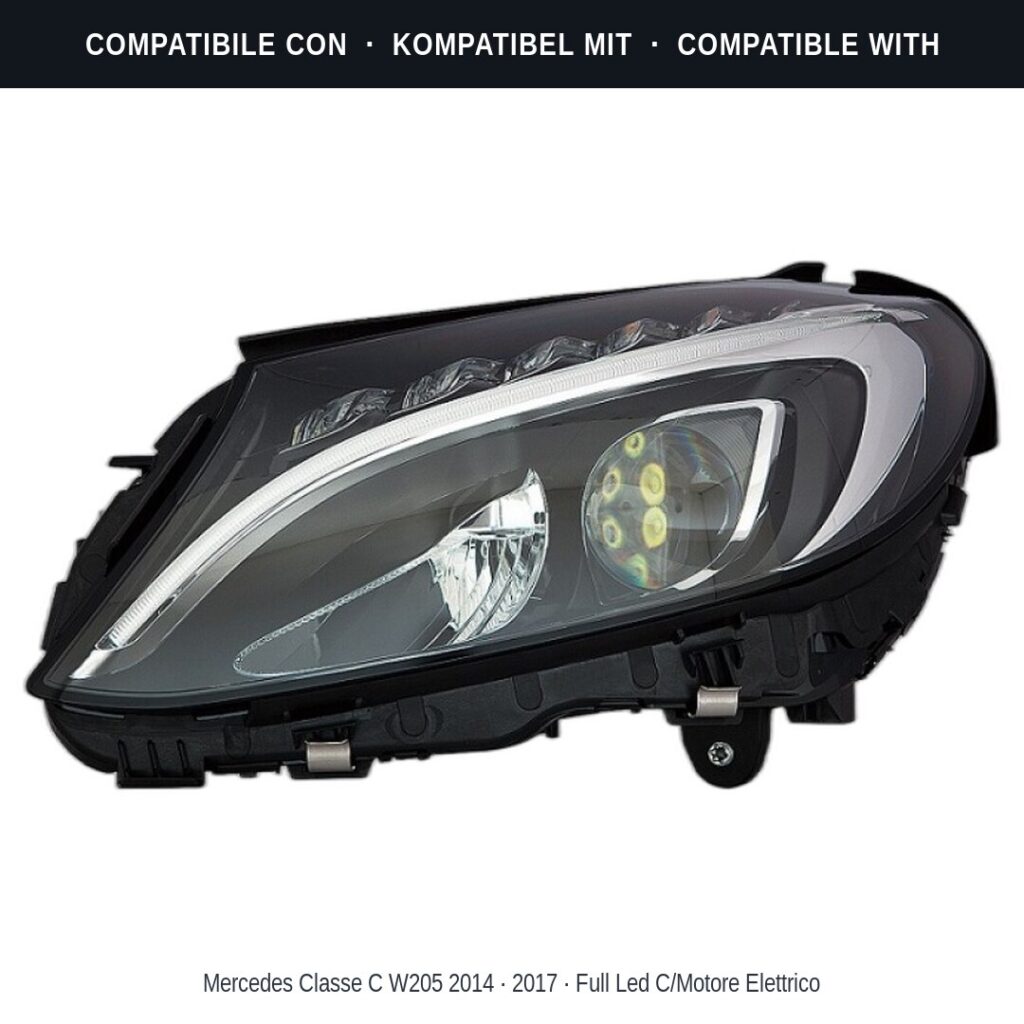 Fari compatibili con Kit Staffe Supporti Faro Anteriore Sinistro Mercedes Classe C C/A205 2016-2018 – 3 Pezzi