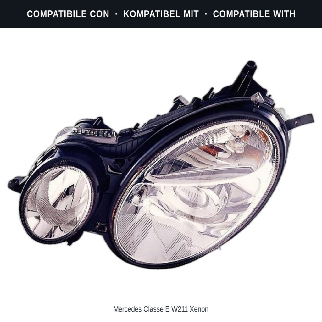 Scheinwerfer compatibili con Kit Staffe Supporti Faro Vorne Sinistro Mercedes Classe E W/S211 2002-2009 – 3 Pezzi