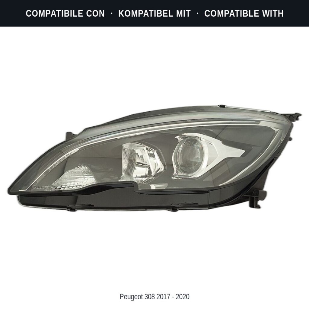 Fari compatibili con Kit Staffe Supporti Faro Anteriore Sinistro Peugeot 308 2017-2021 – 2 Pezzi