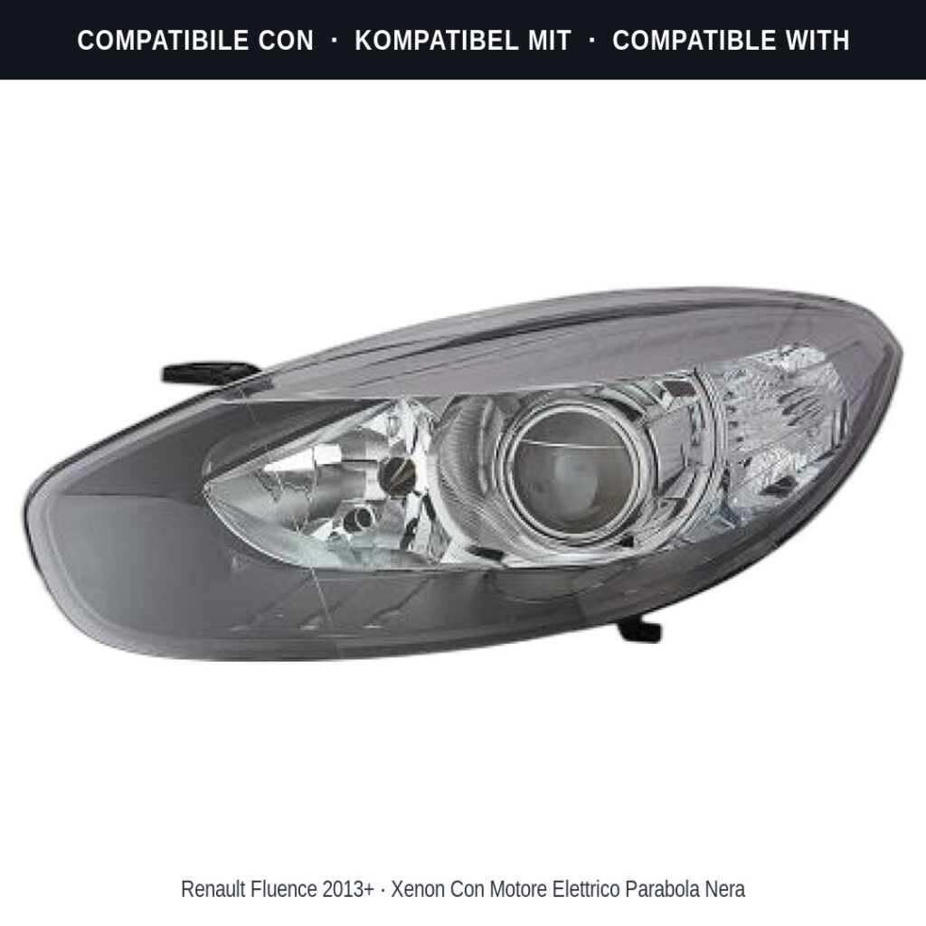 Fari compatibili con Kit Staffe Supporti Faro Anteriore Sinistro Renault Fluence 2012-2014 – 2 Pezzi