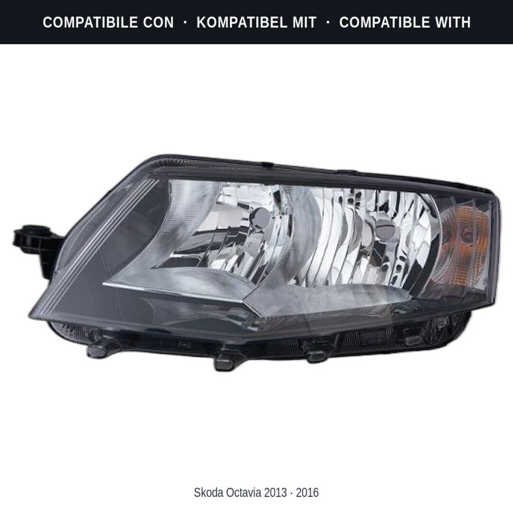 Fari compatibili con Kit Staffe Supporti Faro Anteriore Sinistro Skoda Octavia 2013-2017 – 3 Pezzi