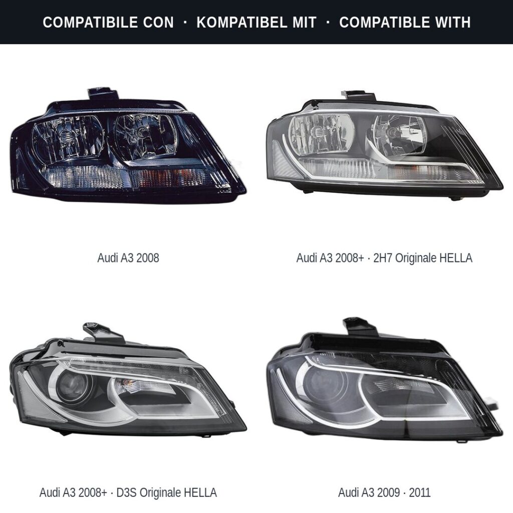 Fari compatibili con Staffa Supporto Faro Anteriore Destro Audi A3 2008-2012