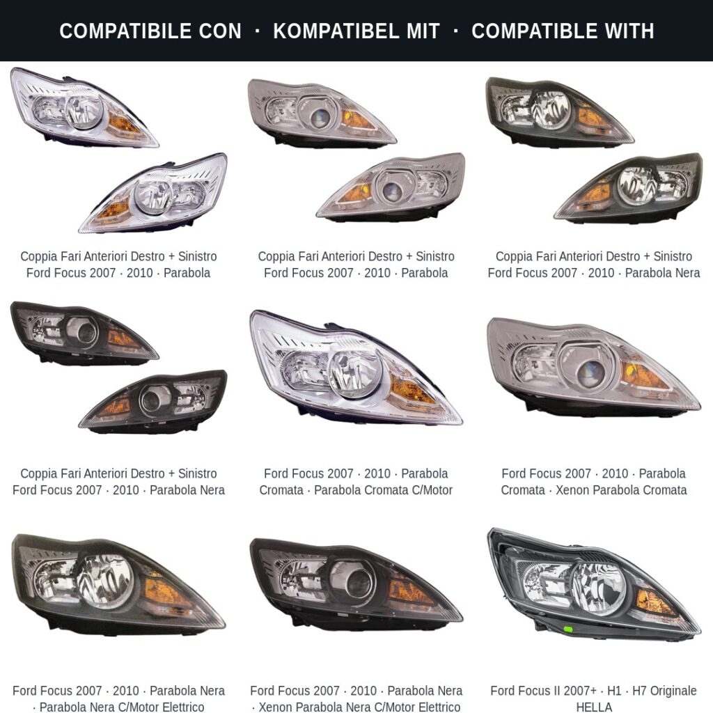 Fari compatibili con Staffa Supporto Faro Anteriore Destro Ford Focus 2008-2011