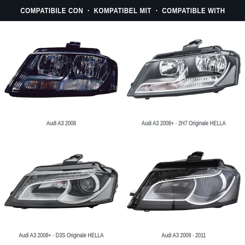 Fari compatibili con Staffa Supporto Faro Anteriore Sinistro Audi A3 2008-2012