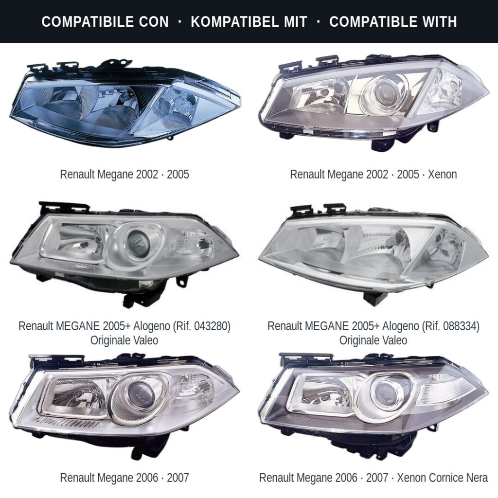Scheinwerfer compatibili con Halterung Scheinwerfer Links Renault Megane II 2002-2008