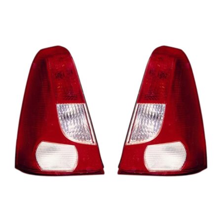 Paar Rückleuchten Rechts + Links Dacia Logan 2006-2007 - Limousine – Weiß-Rot, Originalnummer 6001549148, 6001550040