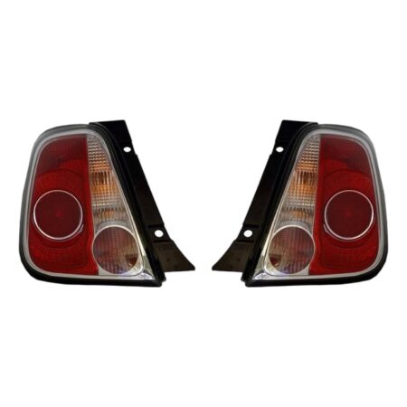 Paar Rückleuchten Rechts + Links FIAT 500 2010-2014 – Schwarzer Rand, Originalnummer 51934476, 51934480