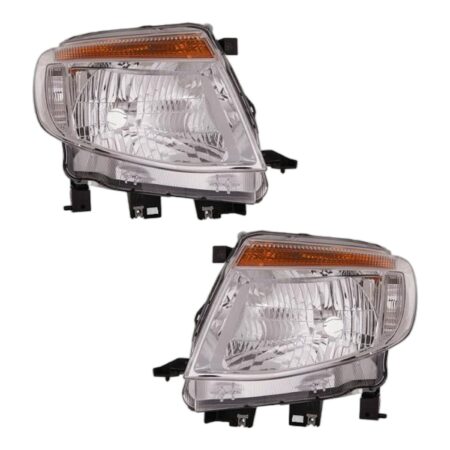 Coppia Fari Anteriori Destro + Sinistro Ford Ranger 2012-2015 - Parabola Cromata