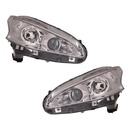 Coppia Fari Anteriori Destro + Sinistro Peugeot 208 2012-2014 – C/Luce Diurna A Led, originale 1608206680, 1609697280