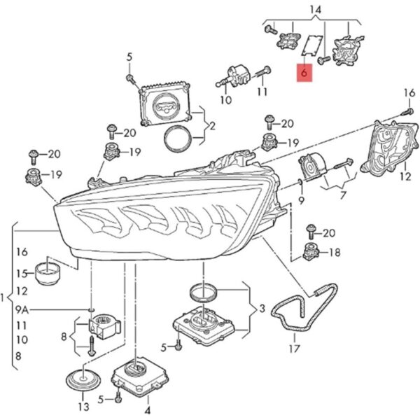 Modulo LED Faro – Audi A7 4G Alimentazione – 4G8907472 – foto 2
