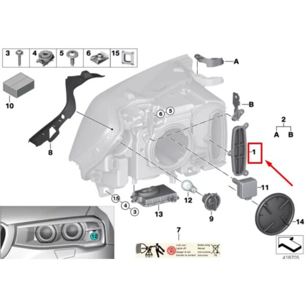 Modulo Controllo Faro Adattivo – BMW – 63117440882 – foto 2