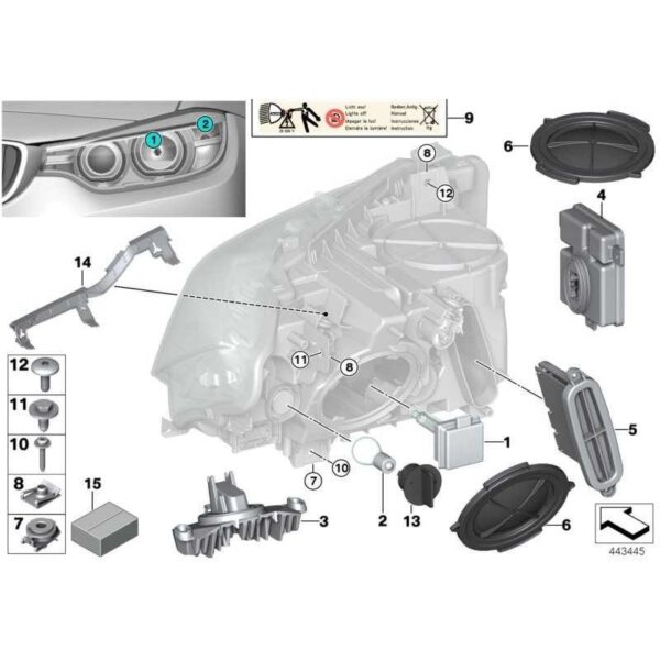 Modulo LED Luce Diurna DRL – BMW F30 F31 F34 – 7213114000 – foto 3