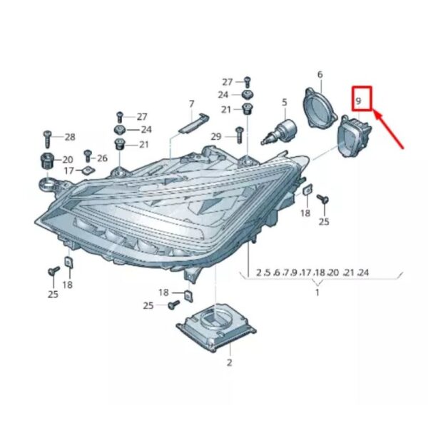 Modulo LED Luce Diurna DRL Sinistro – Seat – 6F0941475 – foto 3