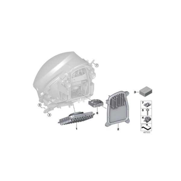 Modulo LED Luce Diurna DRL Destro – Mini F55 F56 F57 – 63118737590 – foto 4