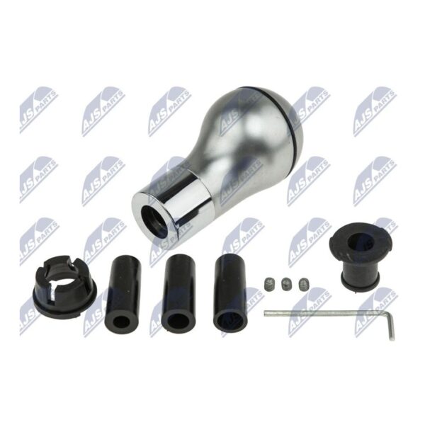 Pomello Leva Cambio BMW Serie 1 E81 / E82 / E87 2004+ / Serie 3 E90 / E91 / E92 / E93 2005+ Argento Opaco Cromato – foto 2