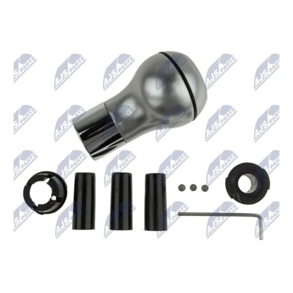 Pomello Leva Cambio BMW Serie 1 E81 / E82 / E87 2004+ / Serie 3 E90 / E91 / E92 / E93 2005+ Argento Opaco Cromato – foto 3