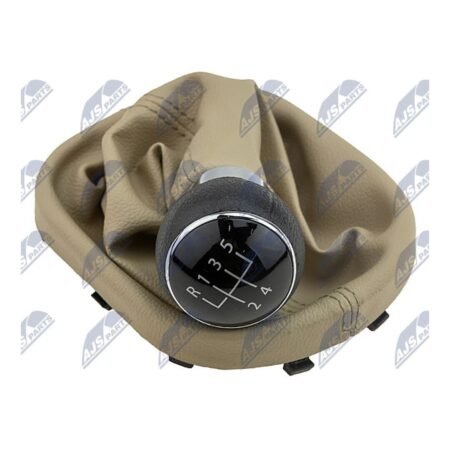 Pomello Leva Cambio con Cuffia Volkswagen Caddy II 2004-2010 / Touran 2003-2011 5 Marce Beige, originale 1T0711113AB-UTJ