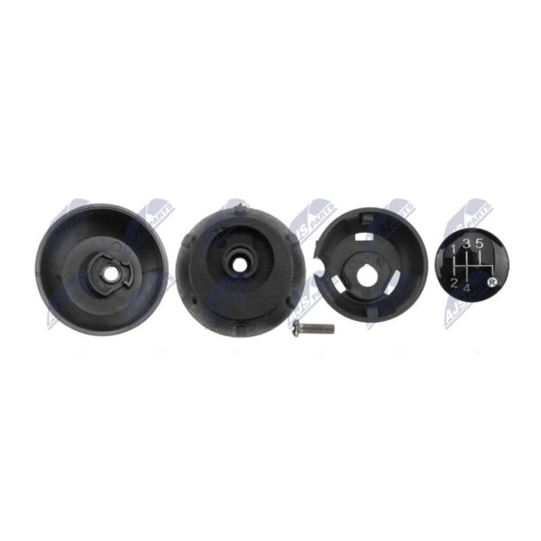 Pomello Leva Cambio Fiat 500C Abarth 2007+ Opaco Argento Tappo Nero 5 Marce – foto 2
