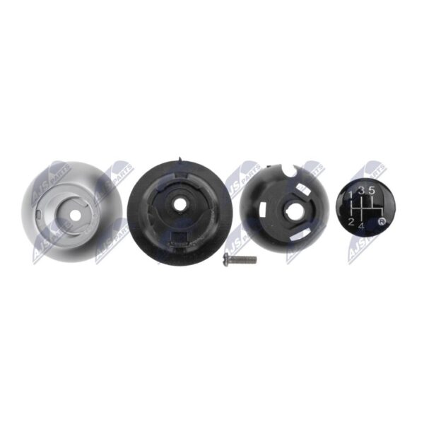 Pomello Leva Cambio Fiat 500C Abarth 2007+ Opaco Argento Tappo Nero 5 Marce – foto 3
