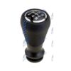 Schaltknauf Peugeot 206 / 207 / 307 / 308 / 308 II / 407 / 5008 / 5008 II 5-Gang Schwarz Leder + Blaue Naht, Originalnummer