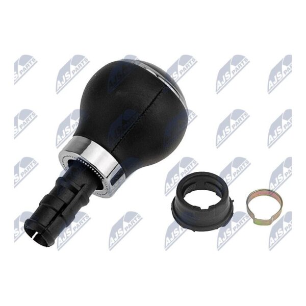 Pomello Leva Cambio Volkswagen Golf V 2003+ / Golf VI 2008+ / Golf Plus 2005+ 6 Marce Tappo Nero Pelle – foto 2