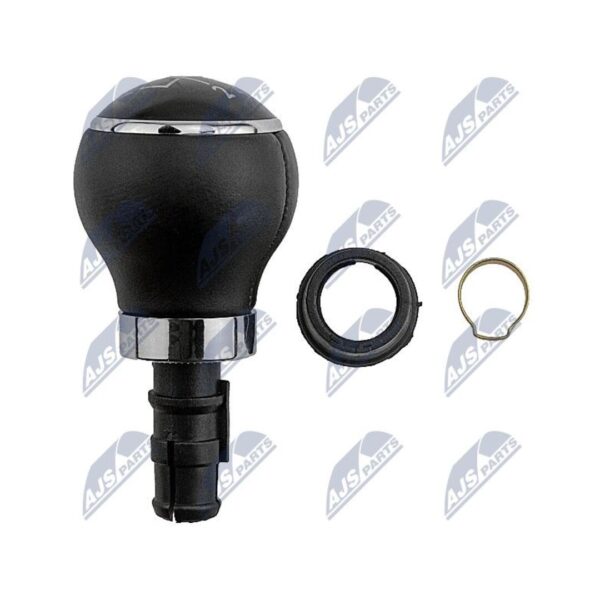 Pomello Leva Cambio Volkswagen Golf V 2003+ / Golf VI 2008+ / Golf Plus 2005+ 6 Marce Tappo Nero Pelle – foto 3