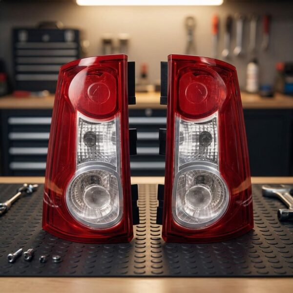 Coppia Fanali Posteriori Destro + Sinistro Dacia Logan 2008-2012 - Station Wagon – Station Wagon Mcv sul banco officina