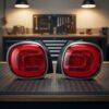 Coppia Fanali Posteriori Destro + Sinistro FIAT 500L 2012+ – Cornice Cromata sul banco officina