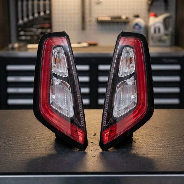 Coppia Fanali Posteriori Destro + Sinistro FIAT Grande Punto Evo Bordo Interno Nero A Led sul banco officina
