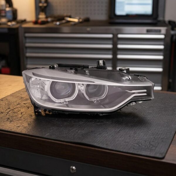 Faro Anteriore Destro BMW Serie 3 F30 - F31 2012-2014 – Bixeno A Led Parabola Nera C/Motore sul banco officina