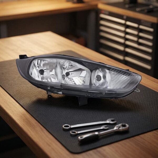 Faro Anteriore Destro Ford Fiesta 2013-2016 - Parabola Nera sul banco officina