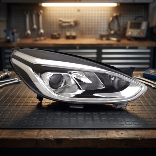 Faro Anteriore Destro Ford Fiesta 2017+ – C/Luce Diurna A Led C/Motore sul banco officina