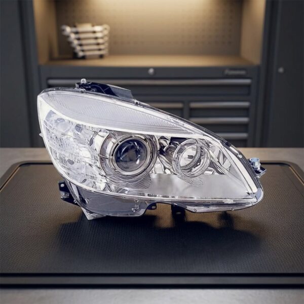 Faro Anteriore Destro Mercedes Classe C W204 2006+ – Xenon Con Motore Elettrico sul banco officina