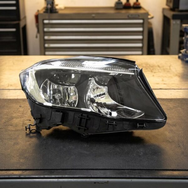Faro Anteriore Destro Mercedes Gla X156 2013-2016 – C/Motore Parabola Nera sul banco officina
