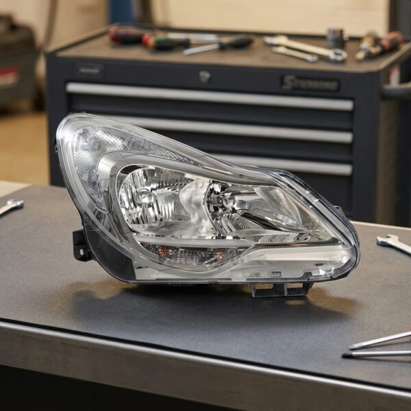 Faro Anteriore Destro Opel CORSA D 2012+ H1 Originale Valeo sul banco officina