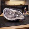 Faro Anteriore Destro Volkswagen Polo 2005-2008 - Parabola Cromata sul banco officina