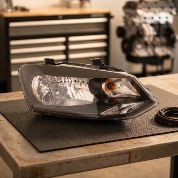 Faro Anteriore Destro Volkswagen Polo 2009-2013 – Trend Line Modello Valeo sul banco officina