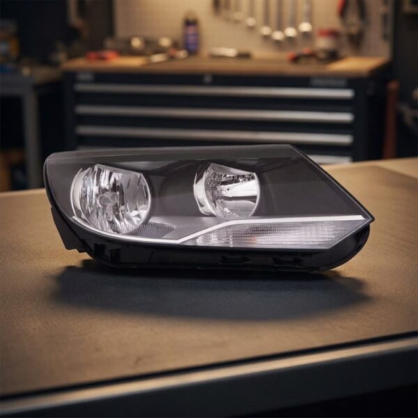 Faro Anteriore Destro Volkswagen Tiguan 2011-2015 sul banco officina