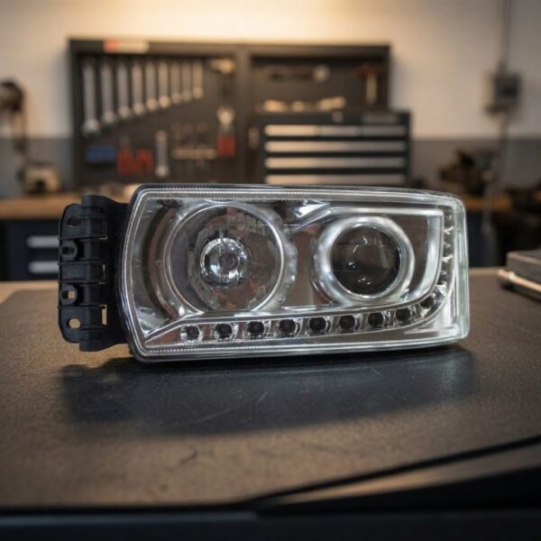 Faro Anteriore Sinistro Iveco Stralis 2013-2018 - LED – C/Centralina sul banco officina