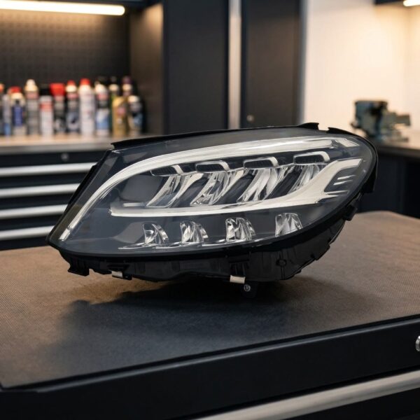 Faro Anteriore Sinistro Mercedes Classe C W205 2018+ – Full Led Static C/Motore Elettrico sul banco officina