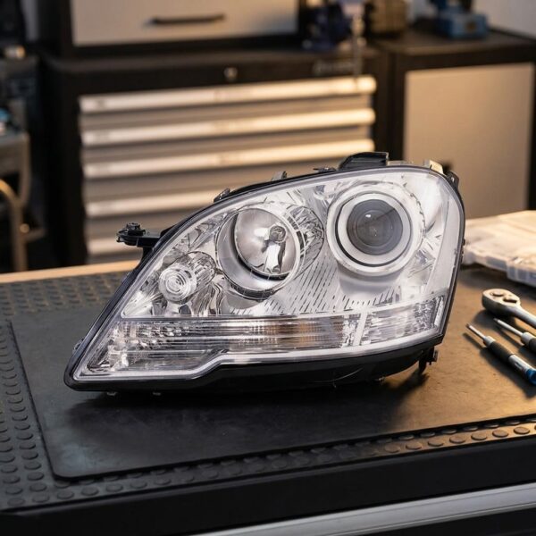 Faro Anteriore Sinistro Mercedes Classe M W164 2008+ - Parabola Cromata sul banco officina